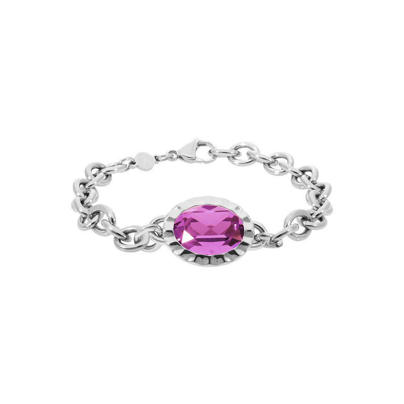 Tivola Unica Armband Silber / Dark Rose