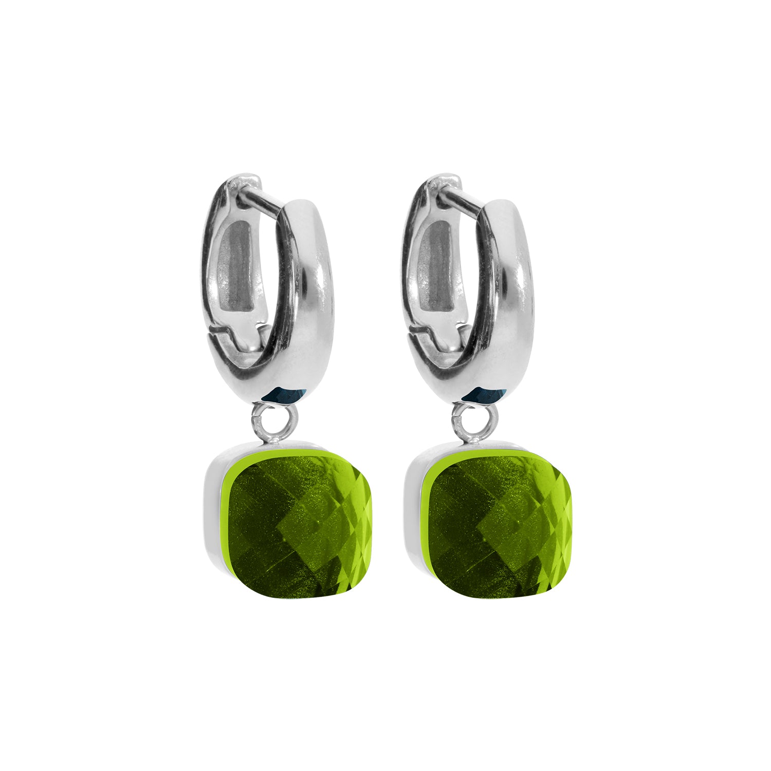Firenze Creolen - Silber Fern Green