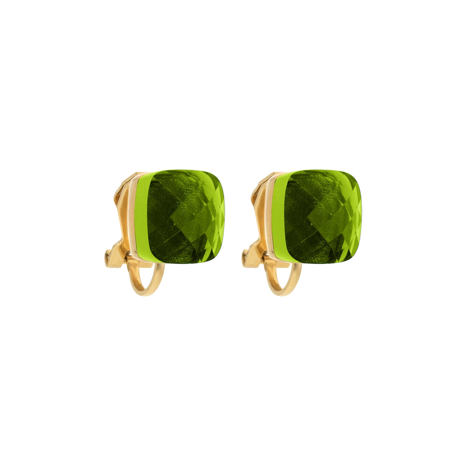 Firenze Ohrclip Gold Fern Green