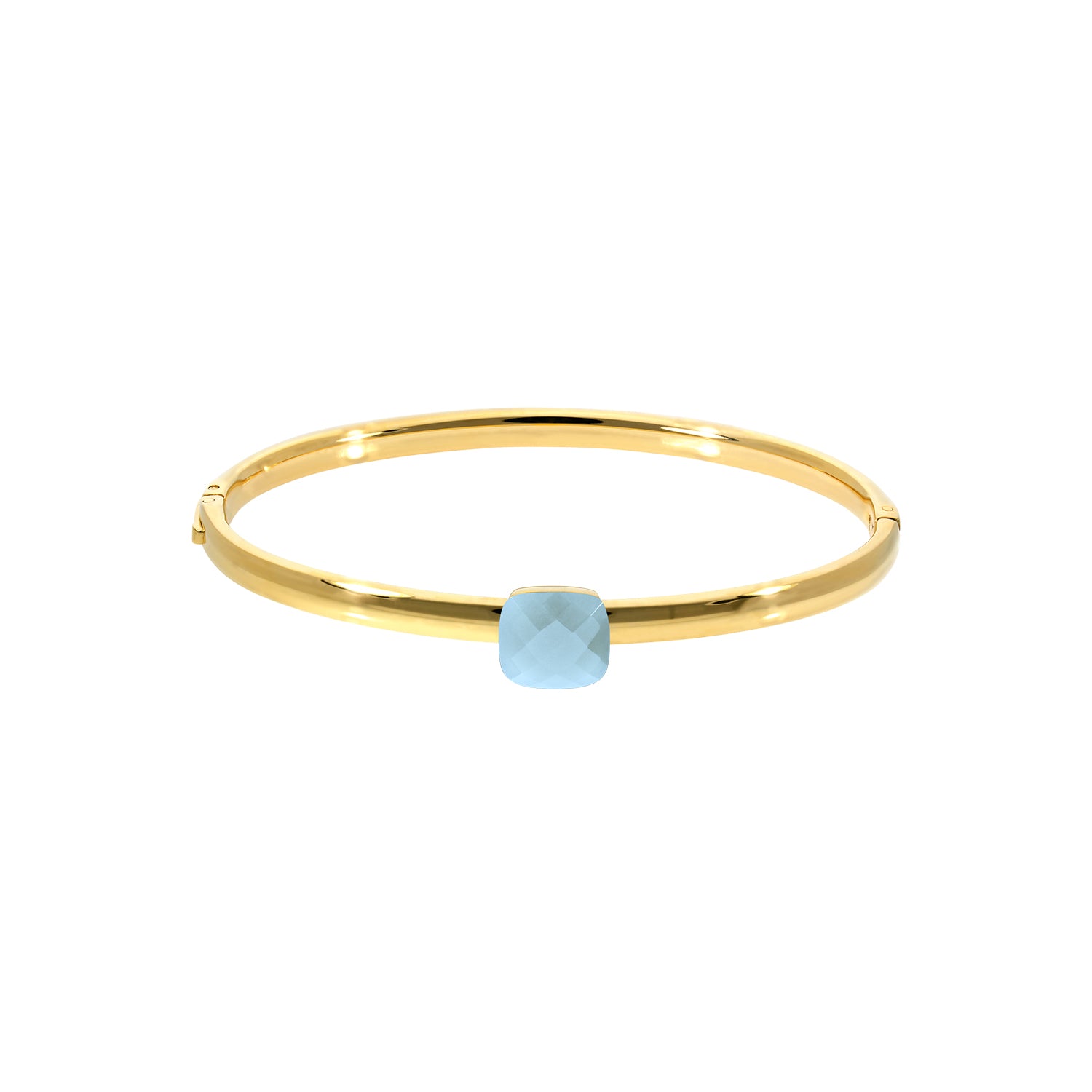 Firenze Armreif Gold Air Blue Opal / 19