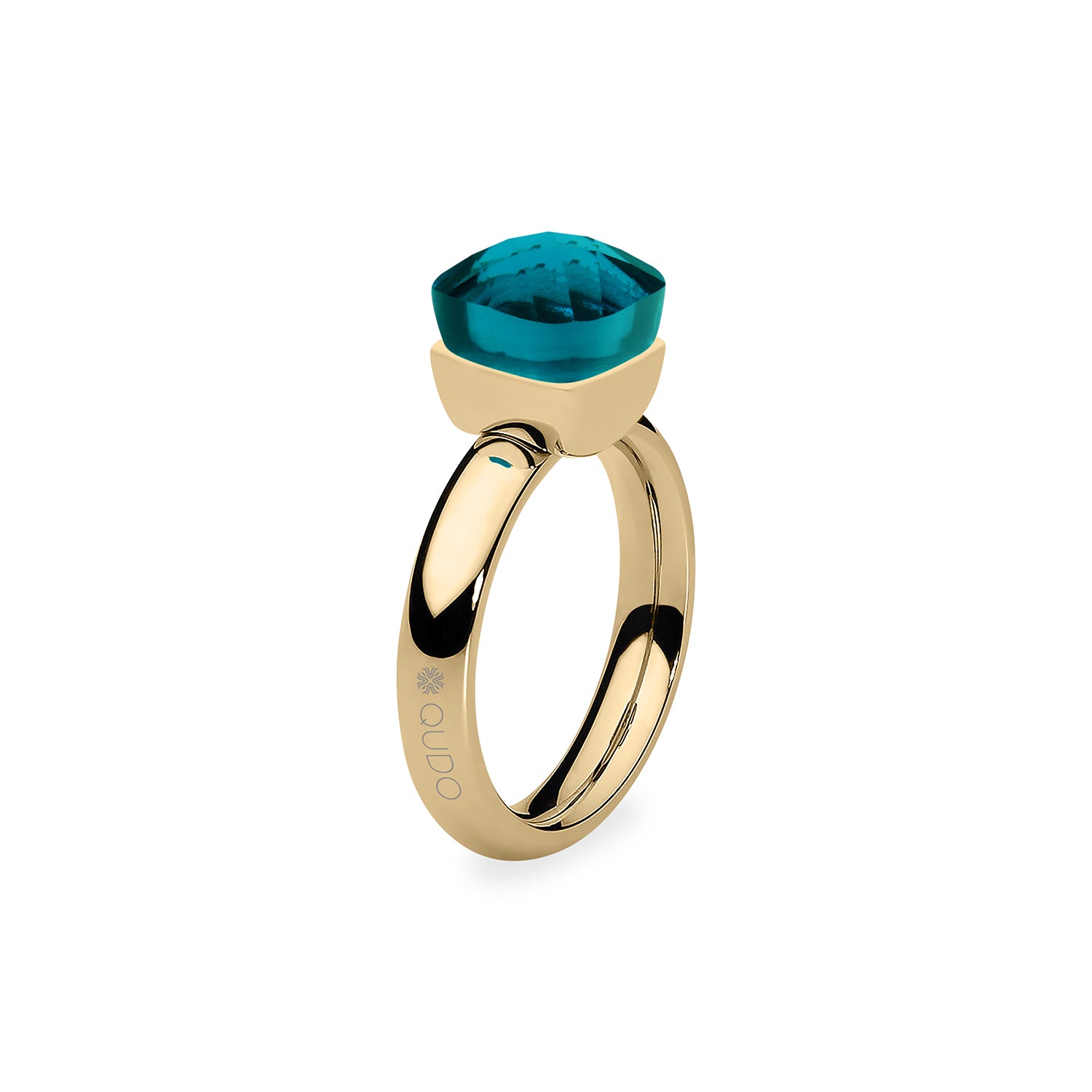 Firenze Ring - Shades of Blue - Gold Blue Zircon / 52