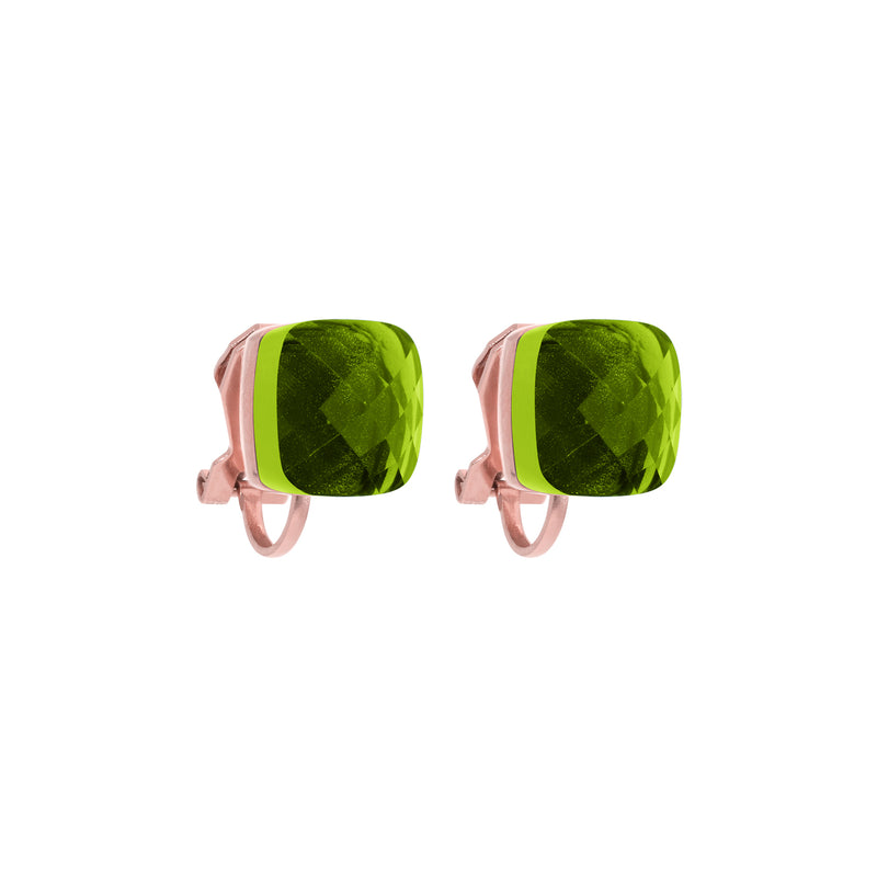 Firenze Ohrclip Roségold Fern Green