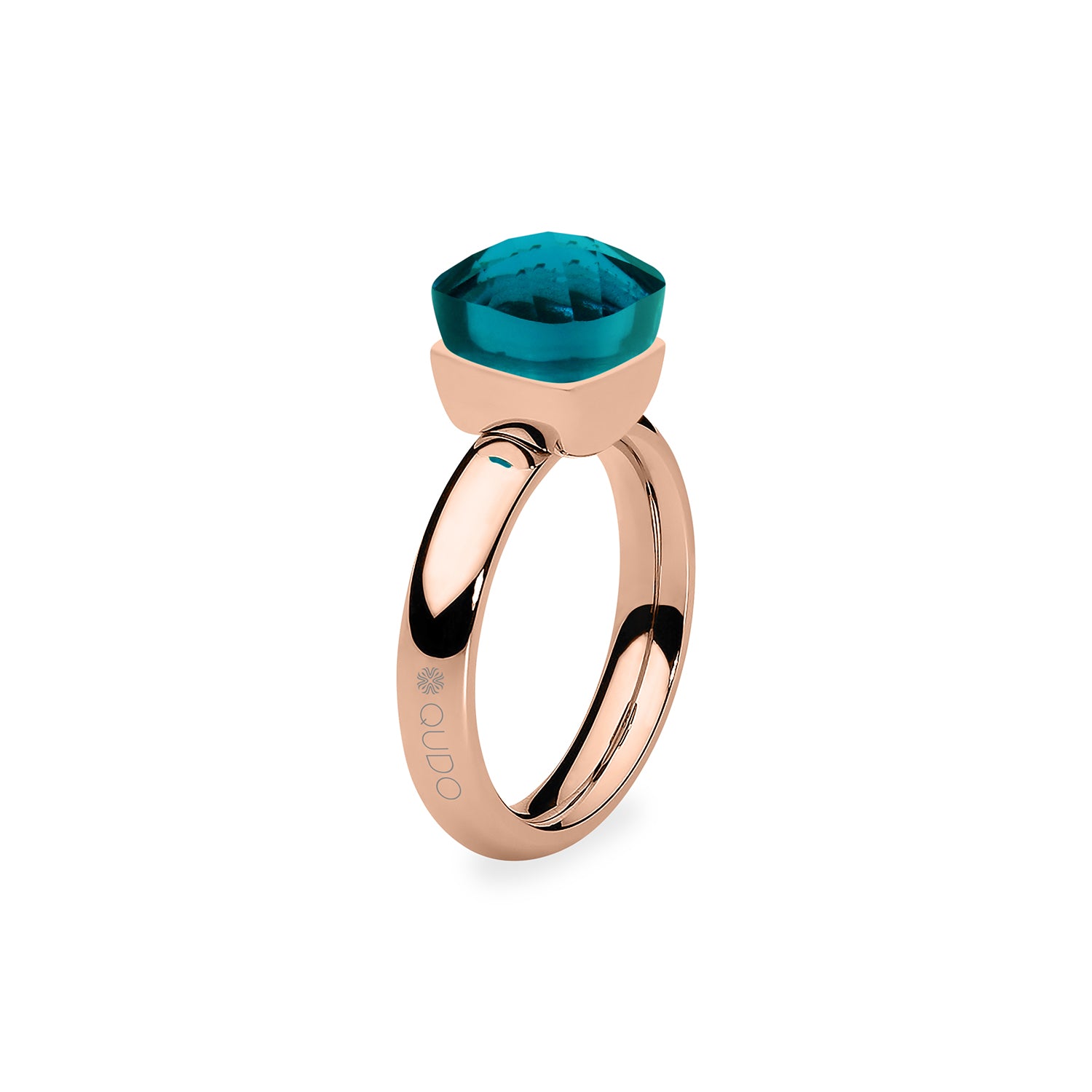Firenze Ring - Shades of Blue - Roségold Blue Zircon / 52