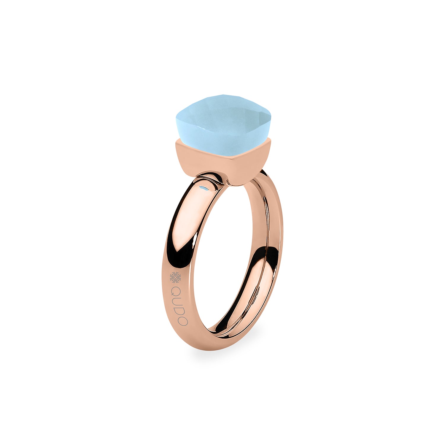 Firenze Ring - Shades of Blue - Roségold Air Blue Opal / 52