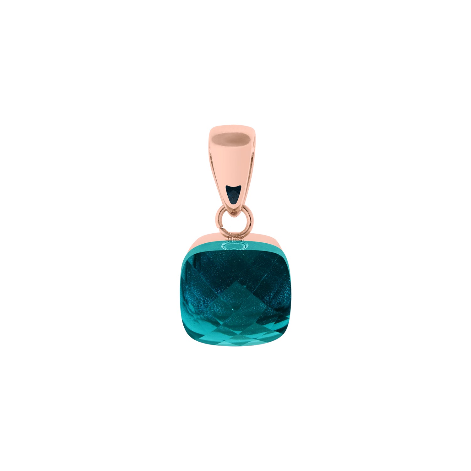 Firenze Anhänger - Roségold Blue Zircon