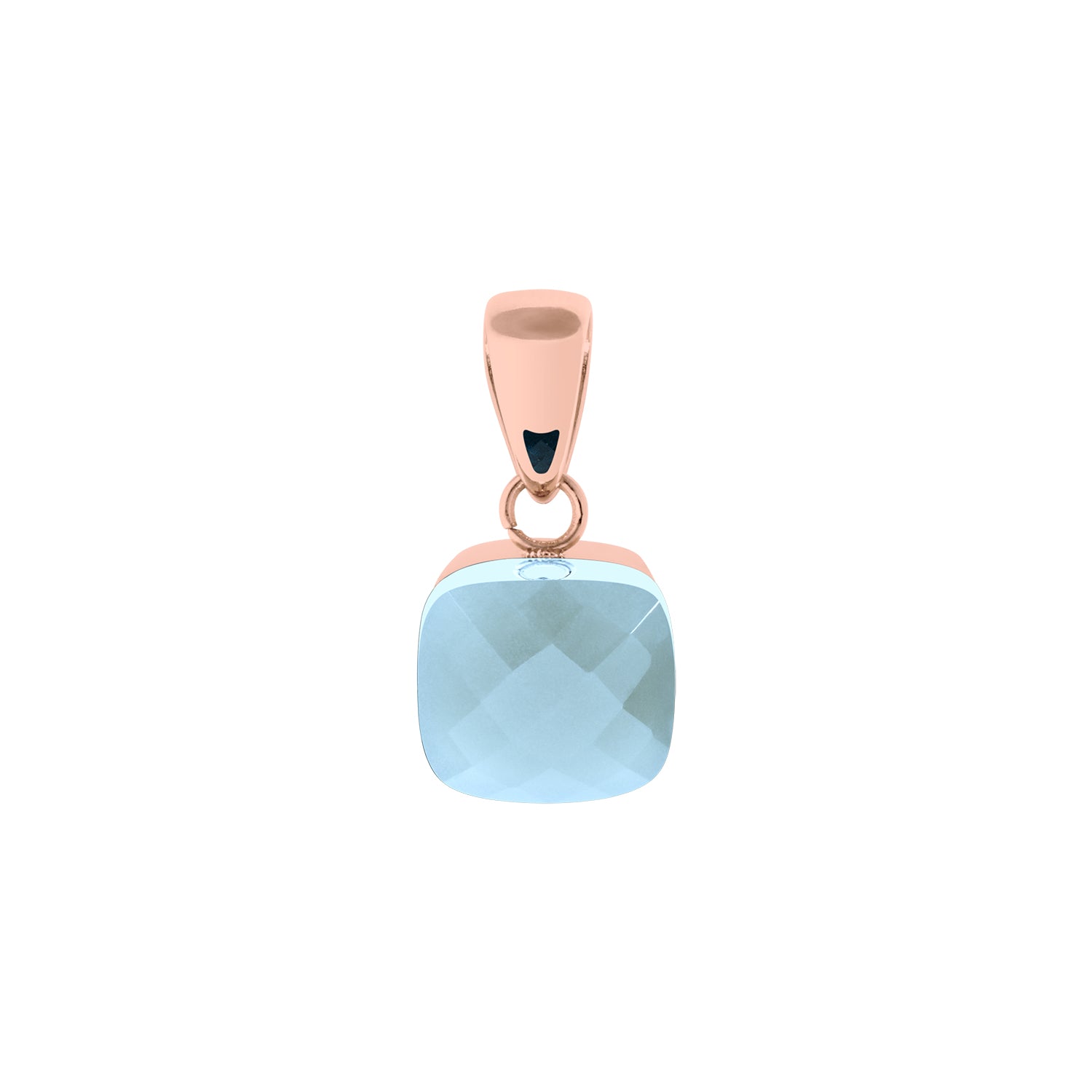 Firenze Anhänger - Roségold Air Blue Opal