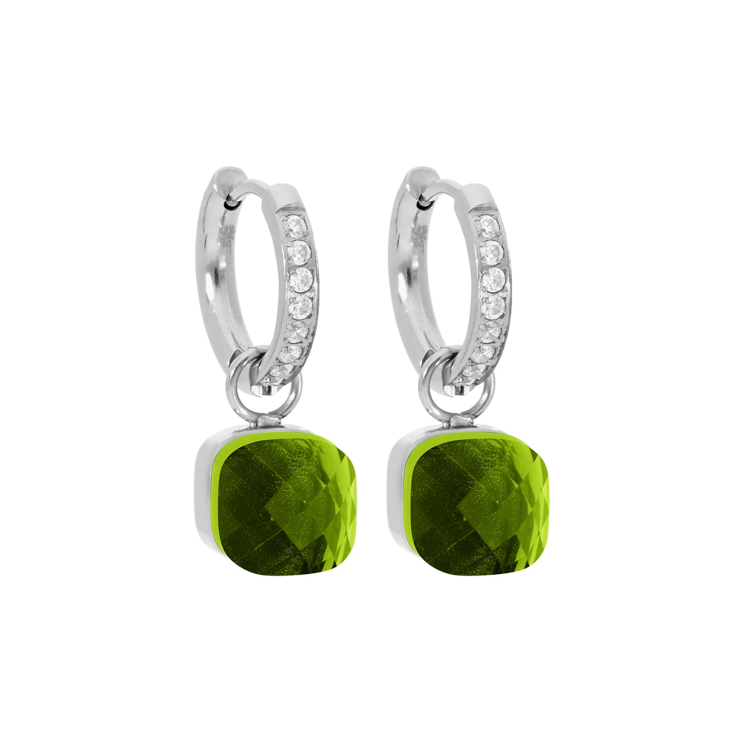 Firenze Deluxe Creolen - Silber Fern Green