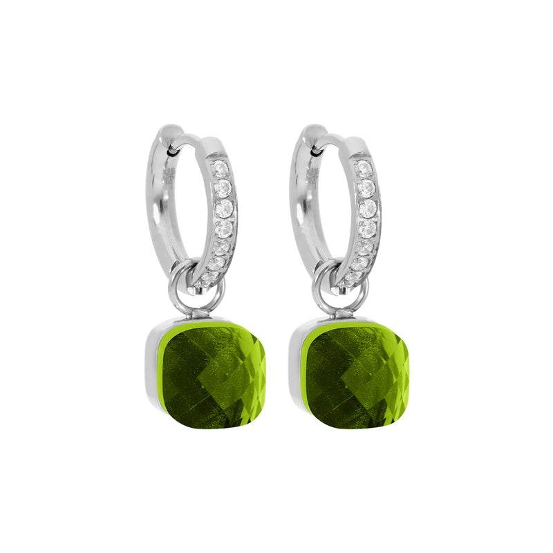 Firenze Deluxe Creolen - Silber Fern Green