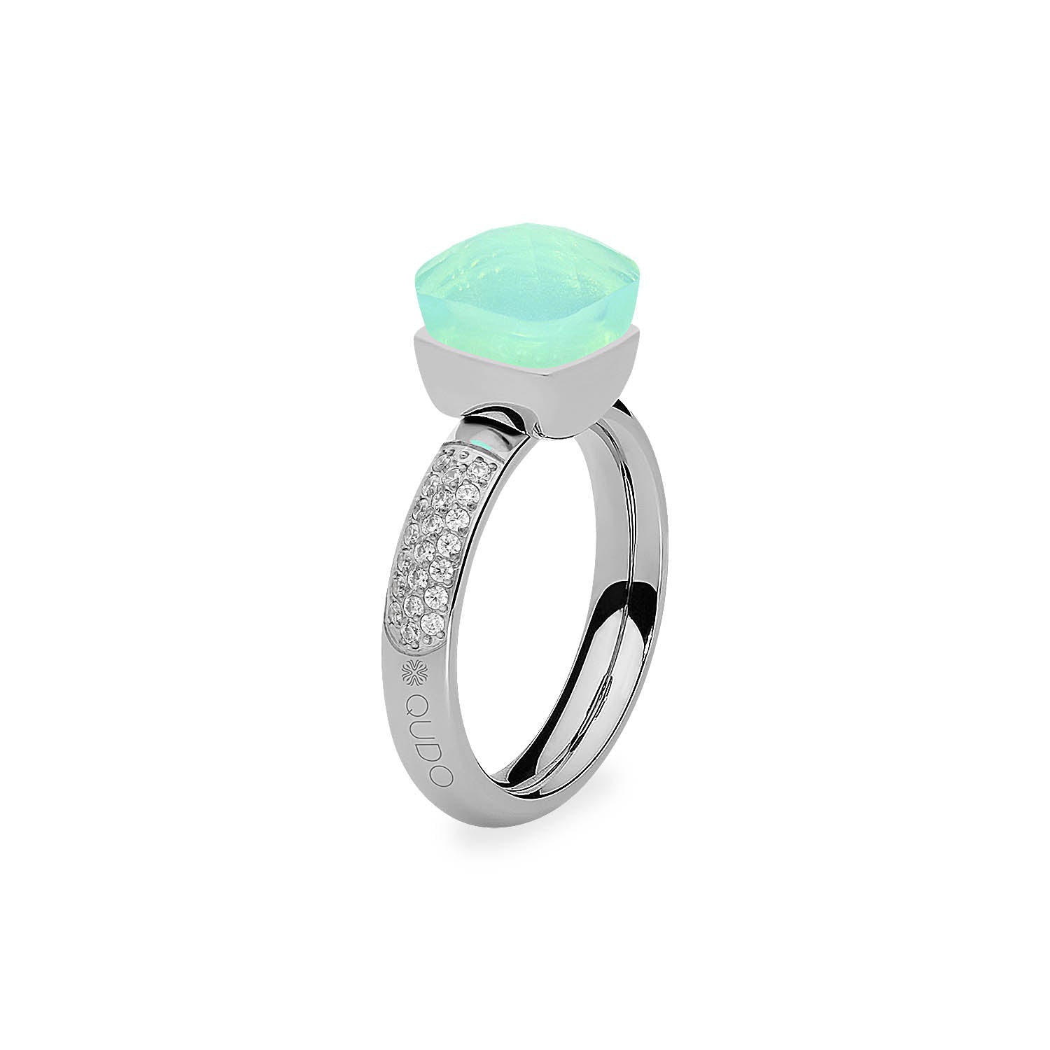 Firenze Deluxe Ring - Shades of Green & Brown - Silver