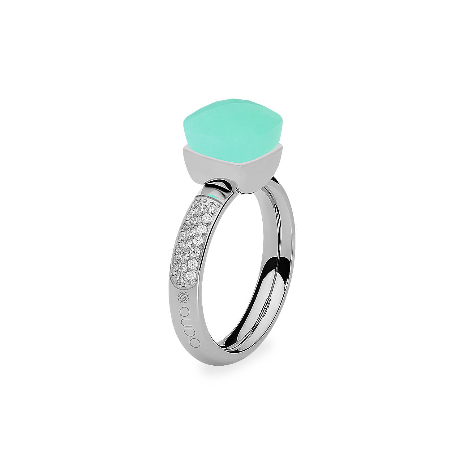 Firenze Deluxe Ring - Shades of Green & Brown - Silver