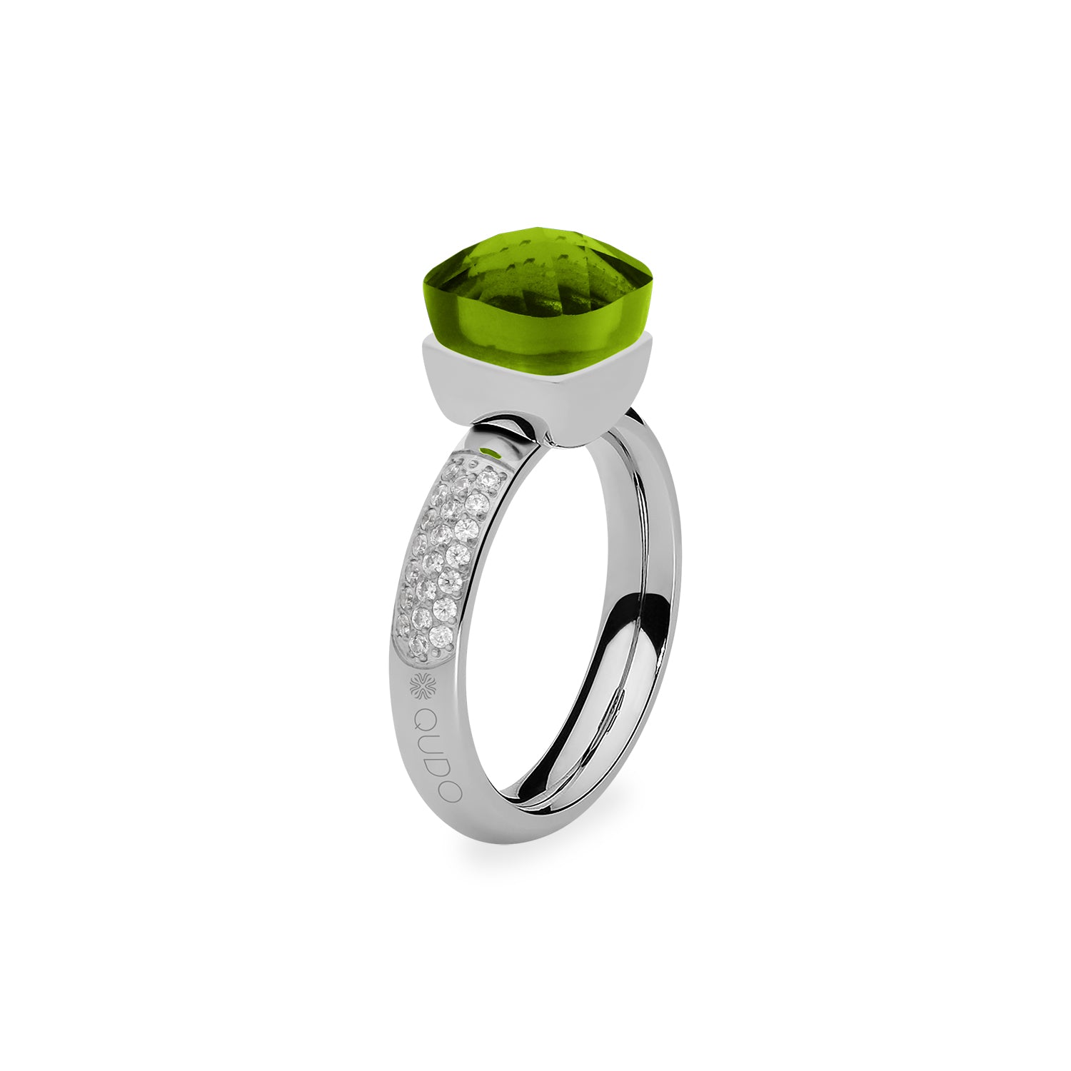 Firenze Deluxe Ring - Shades of Green & Brown - Silber Fern Green / 60