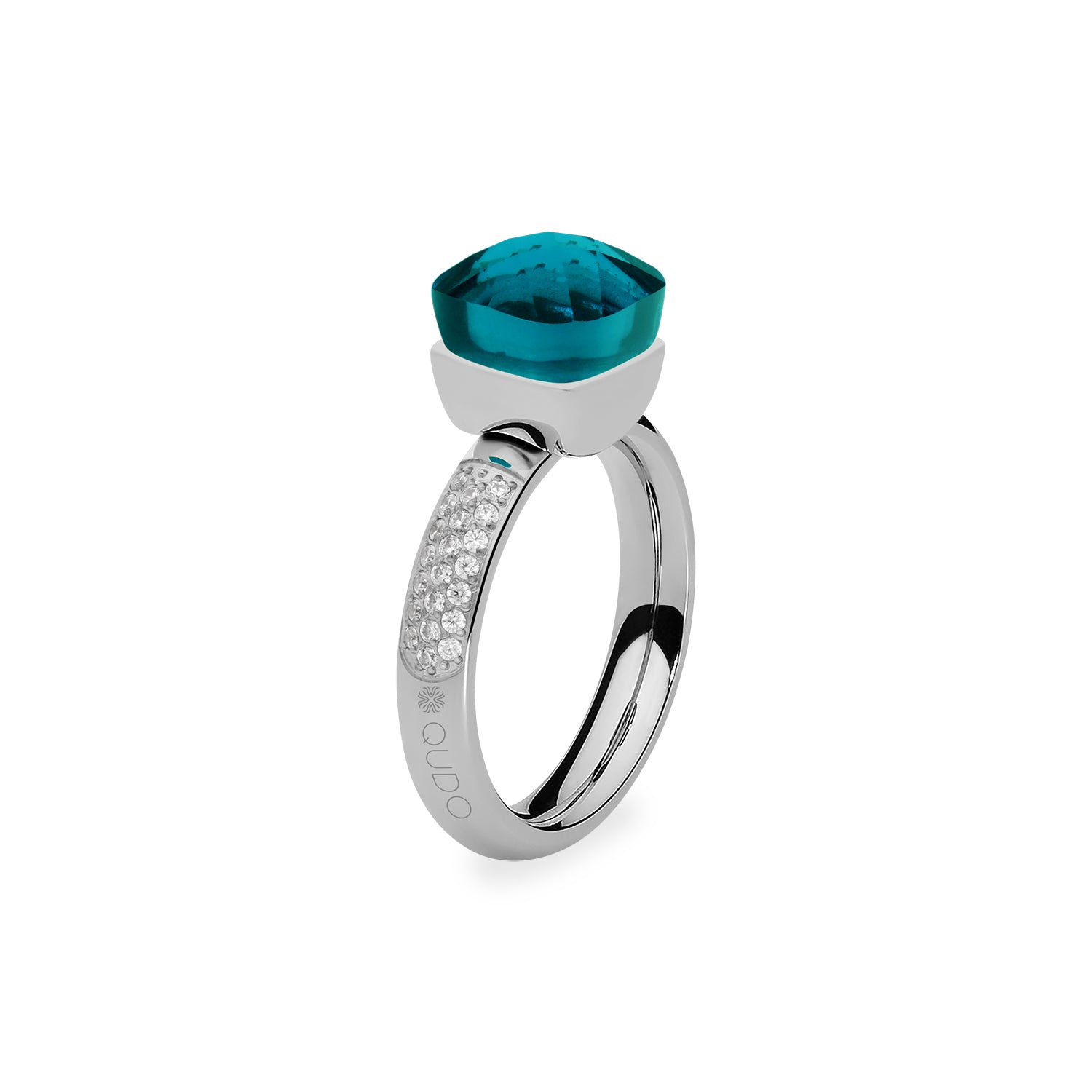 Firenze Deluxe Ring - Shades of Blue - Silber Blue Zircon / 60