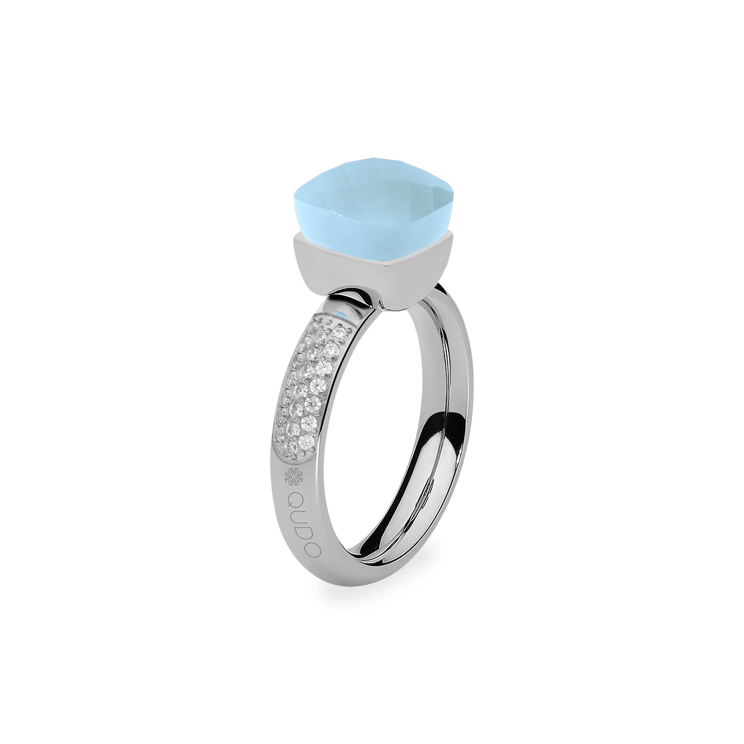 Firenze Deluxe Ring - Shades of Blue - Silber Air Blue Opal / 52