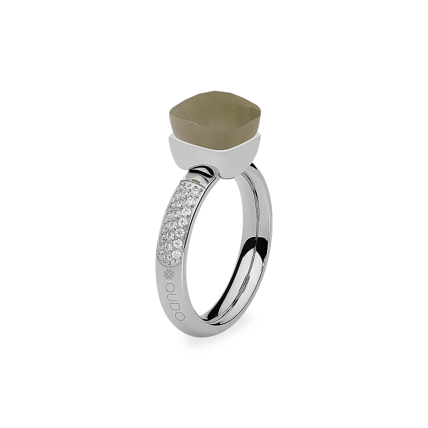 Firenze Deluxe Ring - Shades of Rose & Grey - Silver