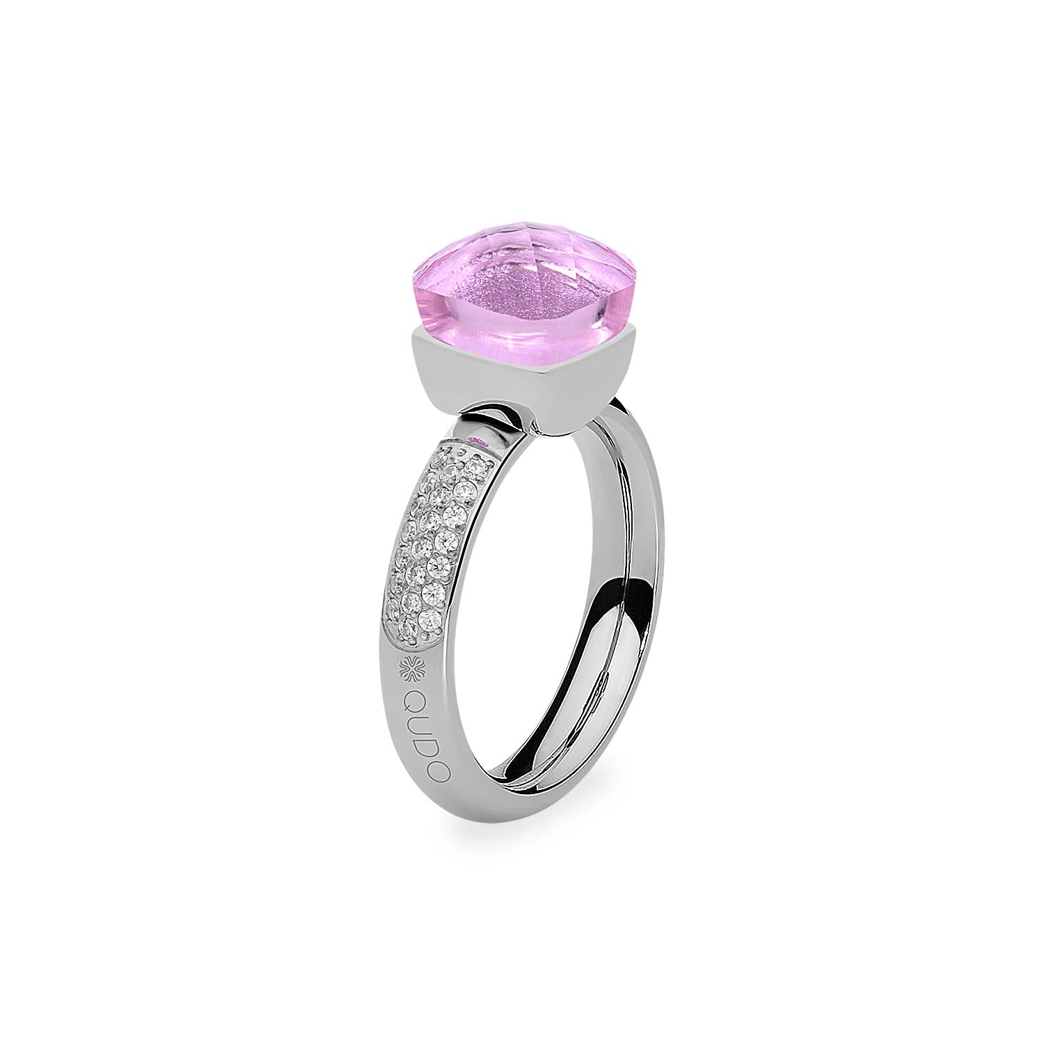 Firenze Deluxe Ring - Shades of Rose & Grey - Silver