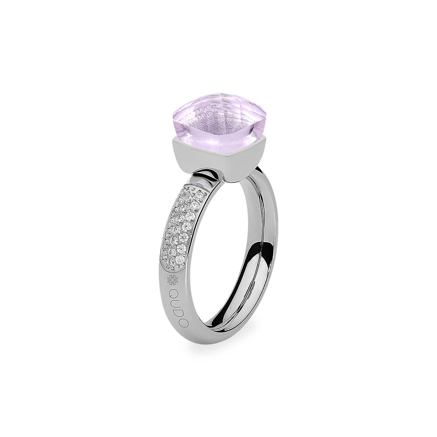 Firenze Deluxe Ring - Shades of Rose & Grey - Silver