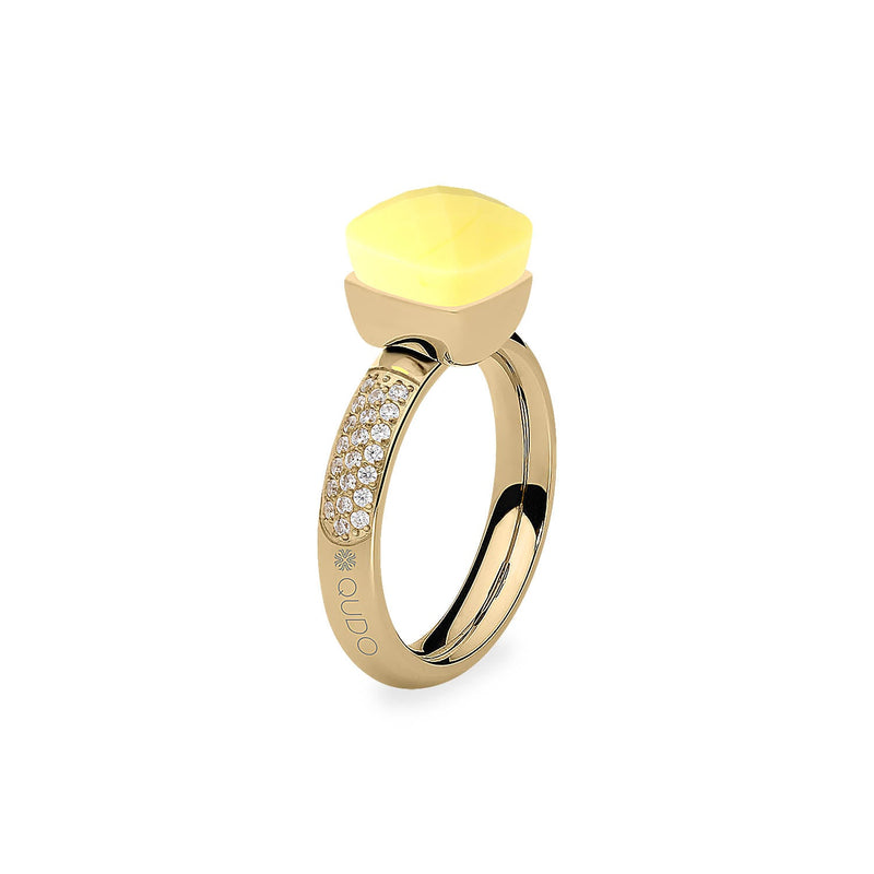 Firenze Deluxe Ring - Shades of Green & Brown - Gold