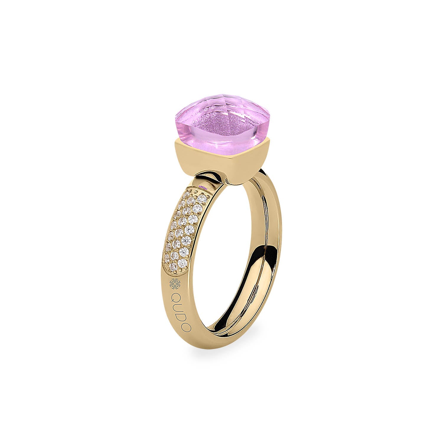 Firenze Deluxe Ring - Shades of Rose & Grey - Gold