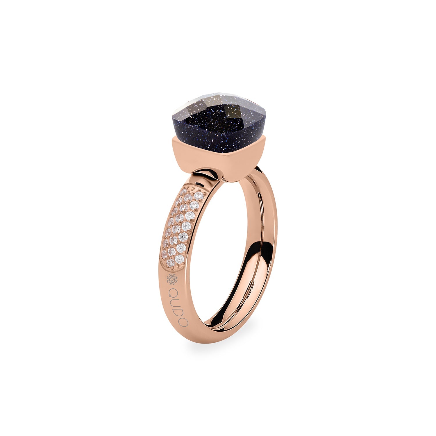 Firenze Deluxe Ring - Shades of Blue - Roségold