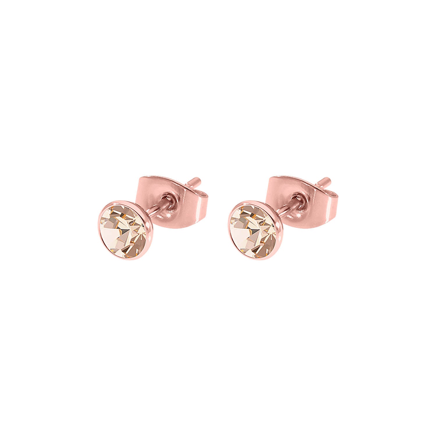 Bottone Ear Studs 5 mm - Rose Gold