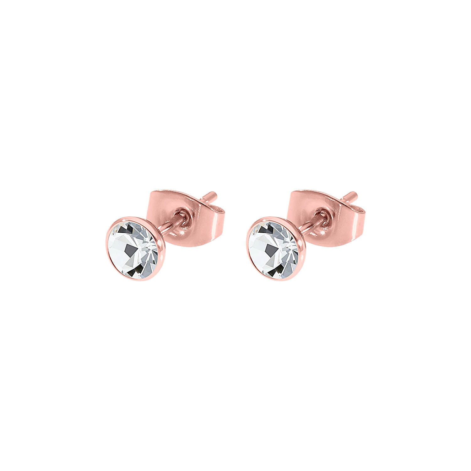 Bottone Ear Studs 5 mm - Rose Gold