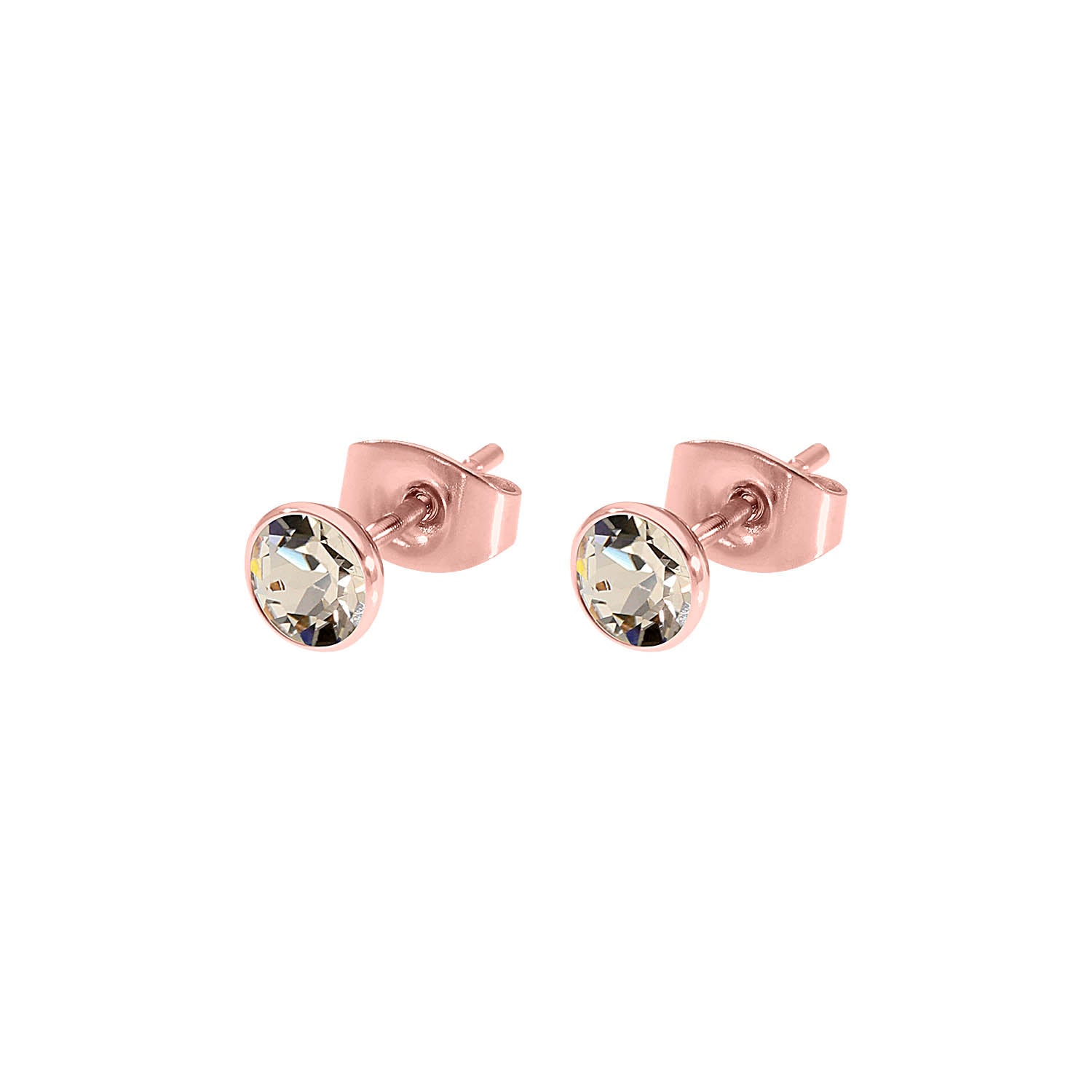Bottone Ear Studs 5 mm - Rose Gold