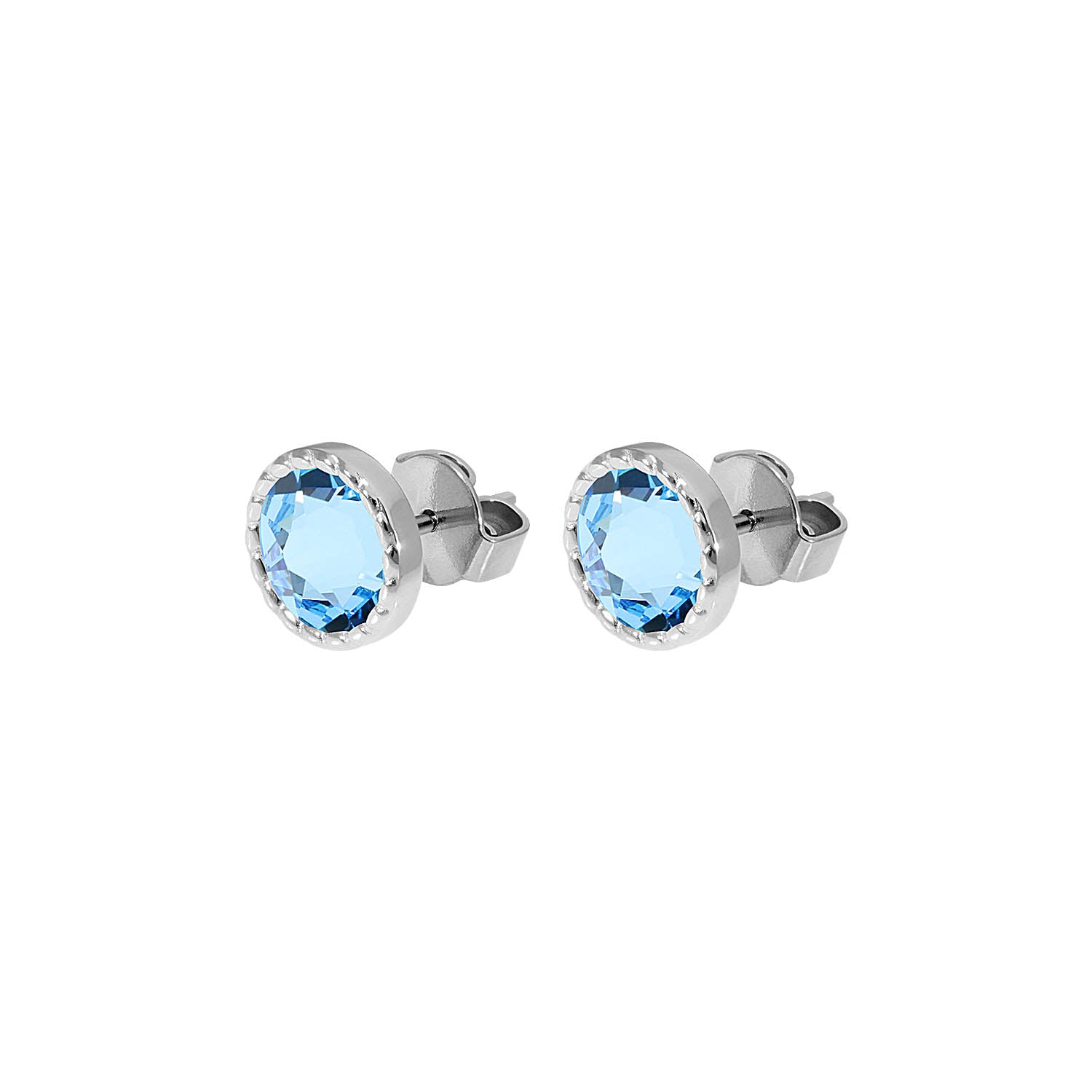 Bocconi Flat Ear Studs 9 mm - Silver