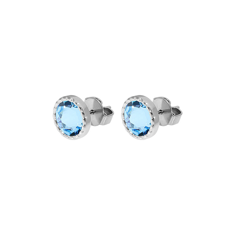 Bocconi Flat Ear Studs 9 mm - Silver