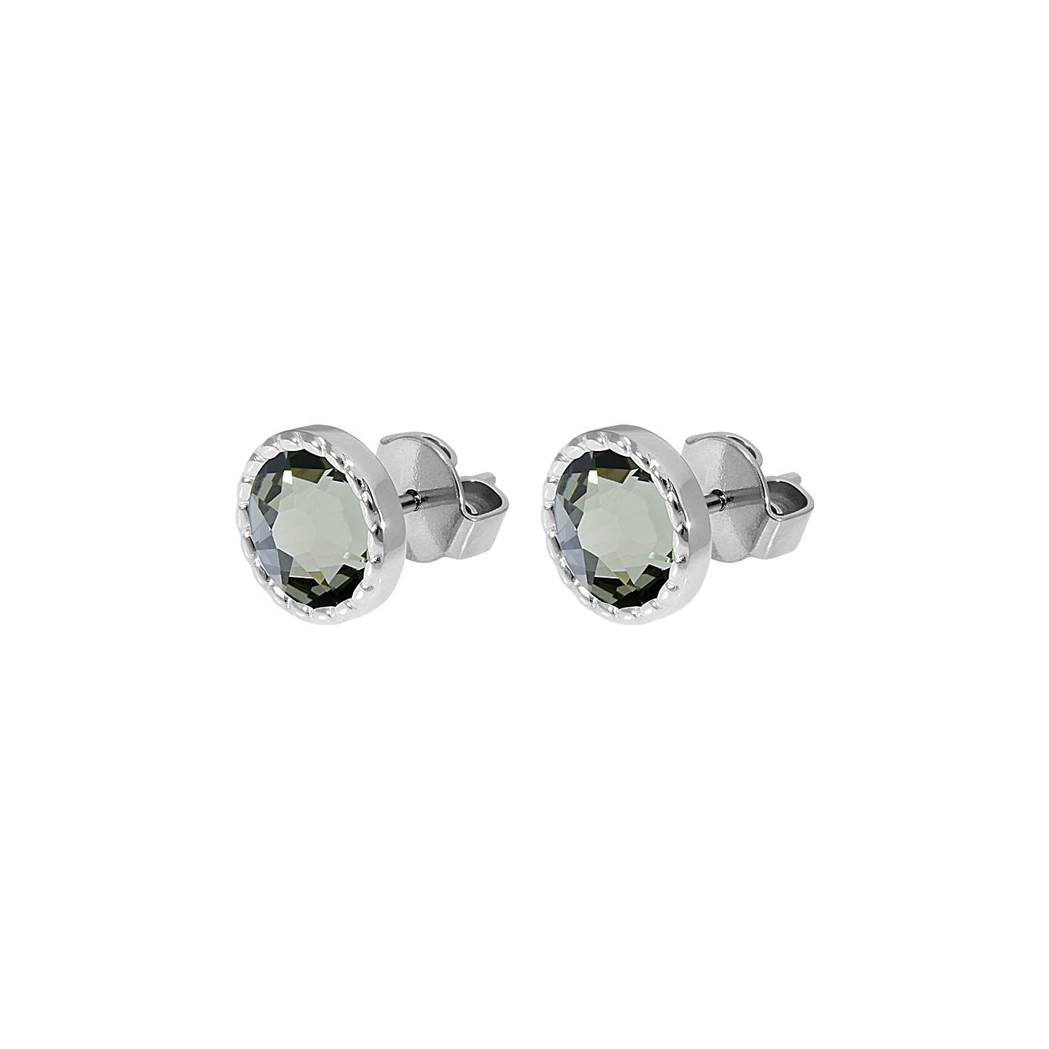Bocconi Flat Ear Studs 9 mm - Silver
