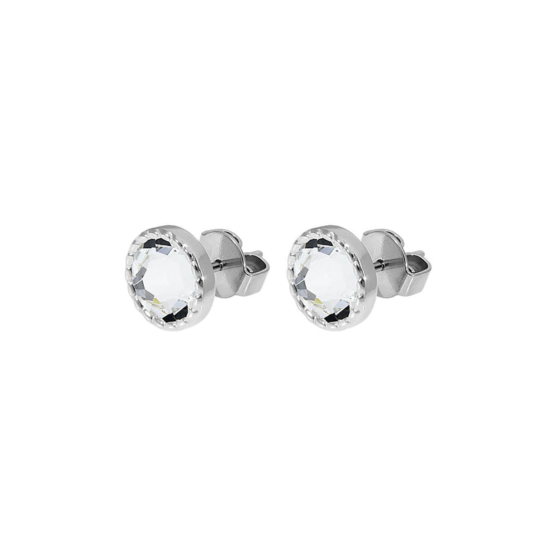 Bocconi Flat Ear Studs 9 mm - Silver