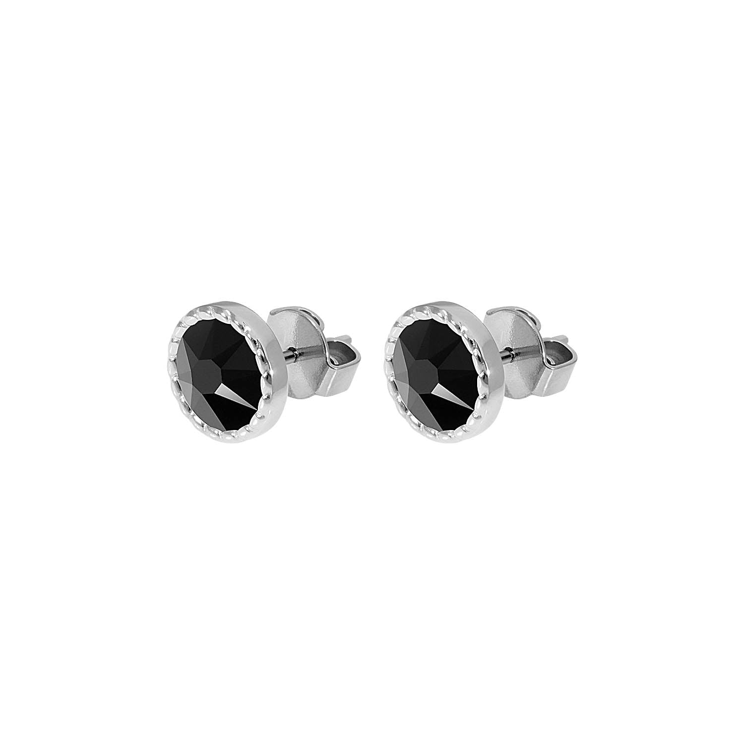 Bocconi Flat Ear Studs 9 mm - Silver