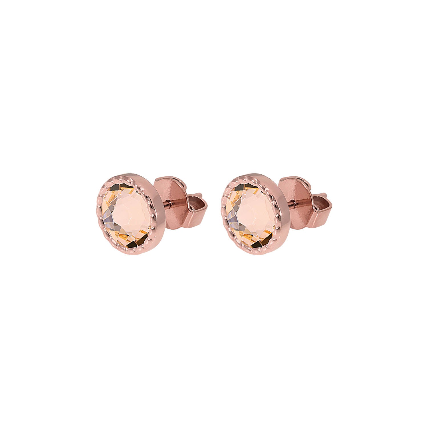 Bocconi Flat Ohrstecker 9 mm - Roségold