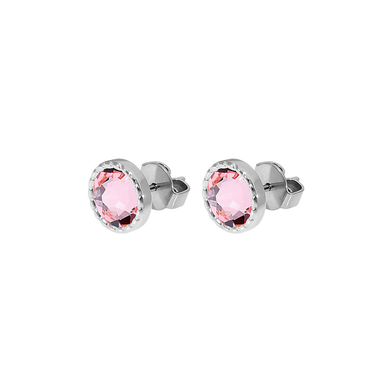 Bocconi Flat Ear Studs 9 mm - Silver