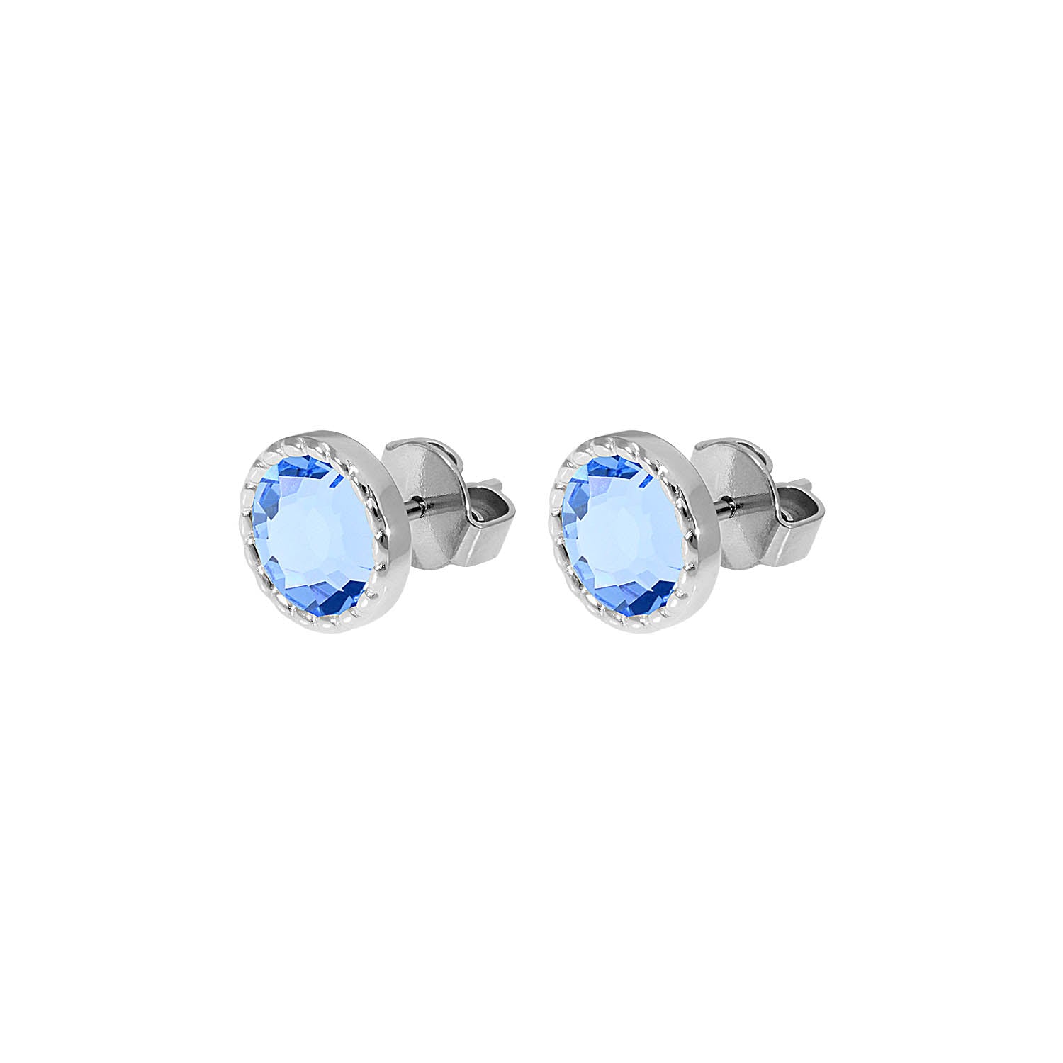 Bocconi Flat Ear Studs 9 mm - Silver