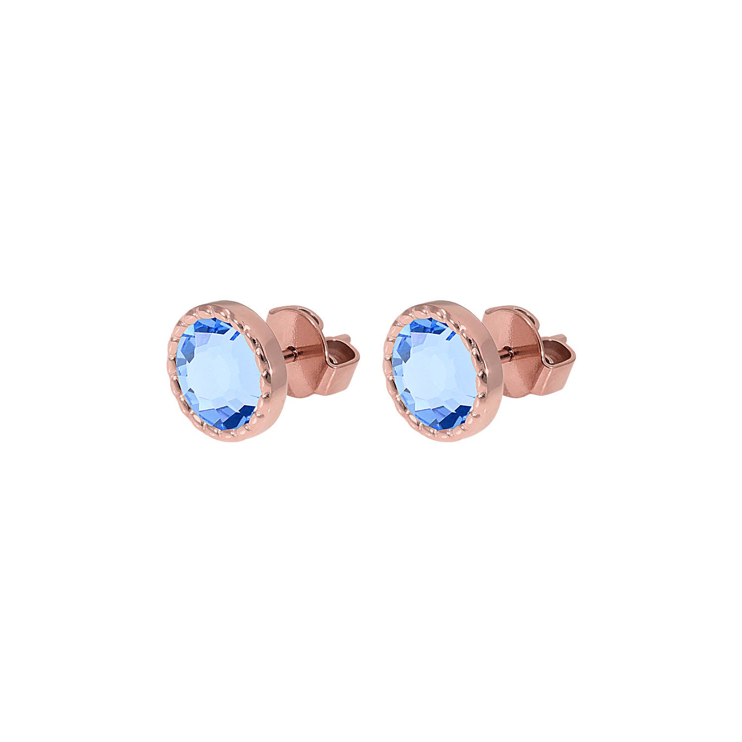 Bocconi Flat Ohrstecker 9 mm - Roségold