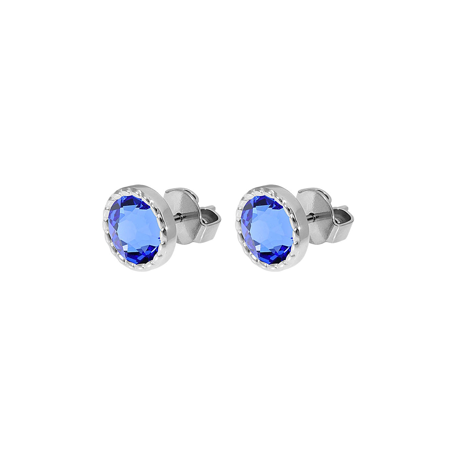 Bocconi Flat Ear Studs 9 mm - Silver