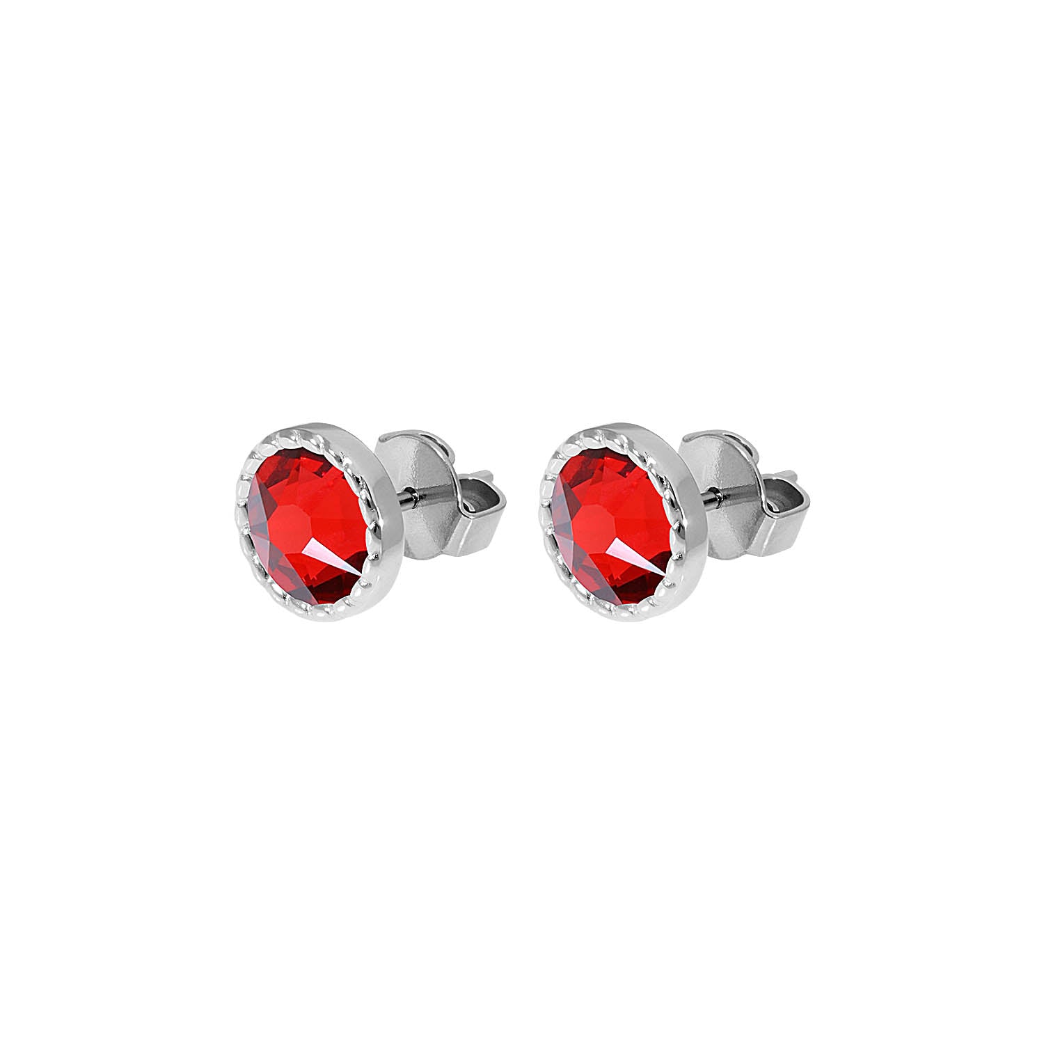 Bocconi Flat Ear Studs 9 mm - Silver