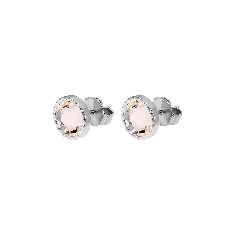 Bocconi Flat Ear Studs 9 mm - Silver