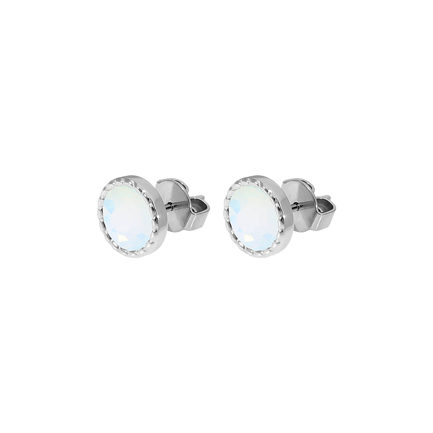 Bocconi Flat Ear Studs 9 mm - Silver