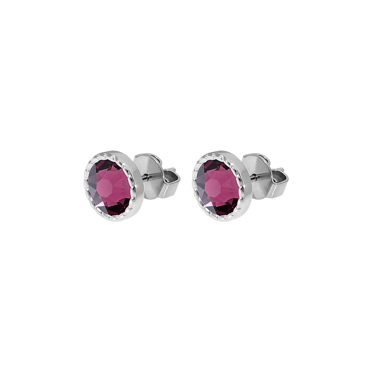 Bocconi Flat Ear Studs 9 mm - Silver