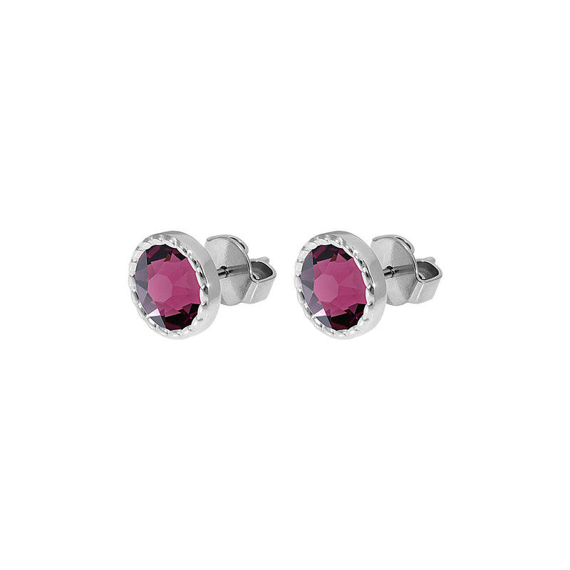 Bocconi Flat Ear Studs 9 mm - Silver