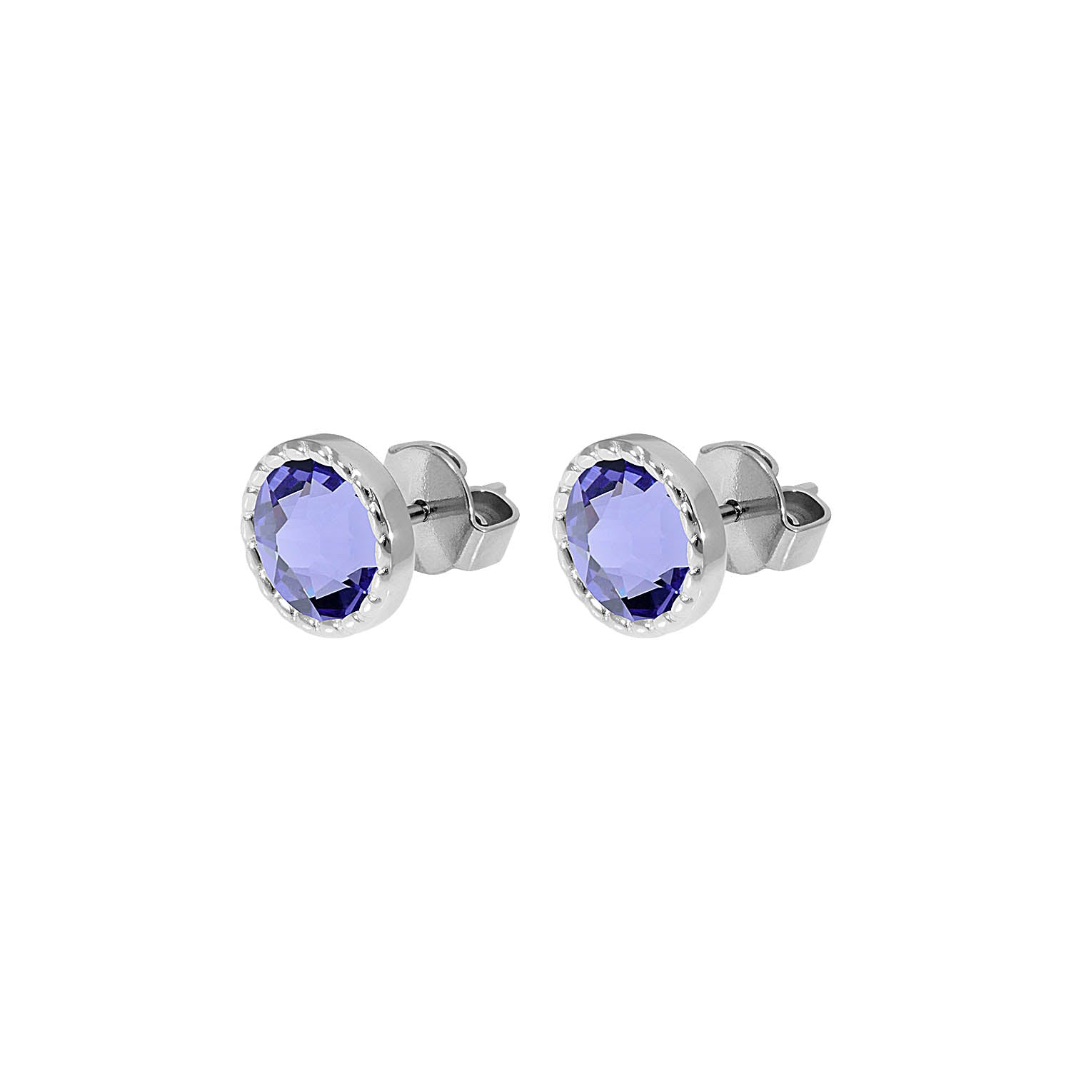 Bocconi Flat Ear Studs 9 mm - Silver