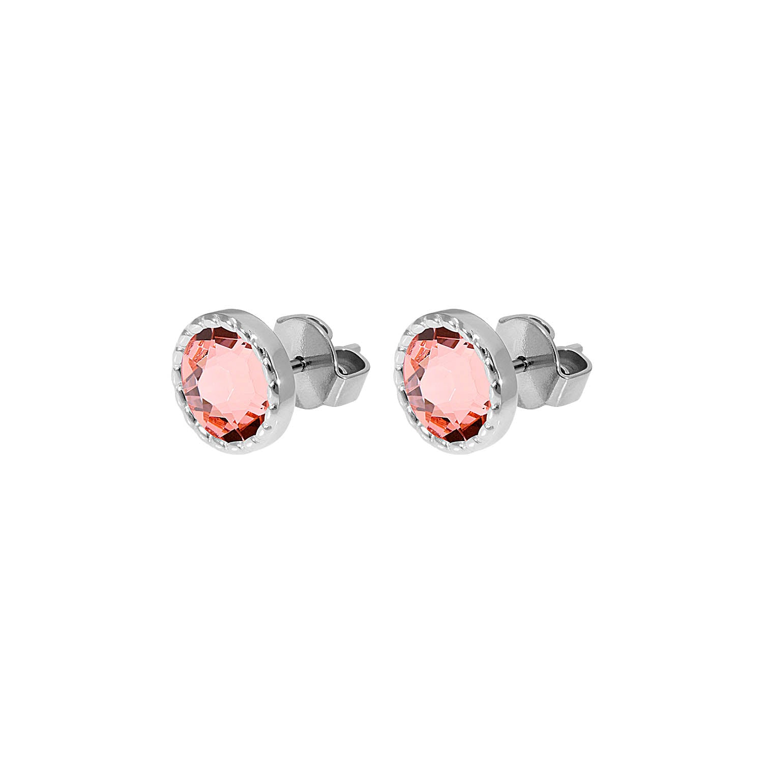 Bocconi Flat Ear Studs 9 mm - Silver