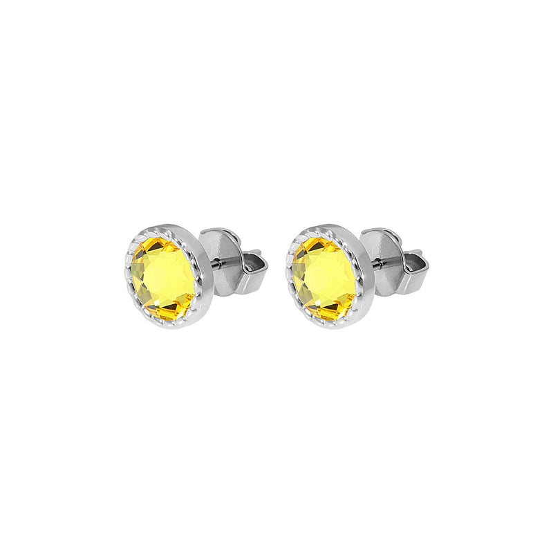 Bocconi Flat Ear Studs 9 mm - Silver
