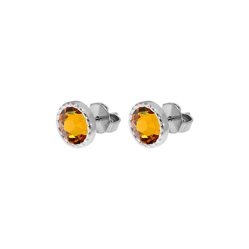 Bocconi Flat Ear Studs 9 mm - Silver