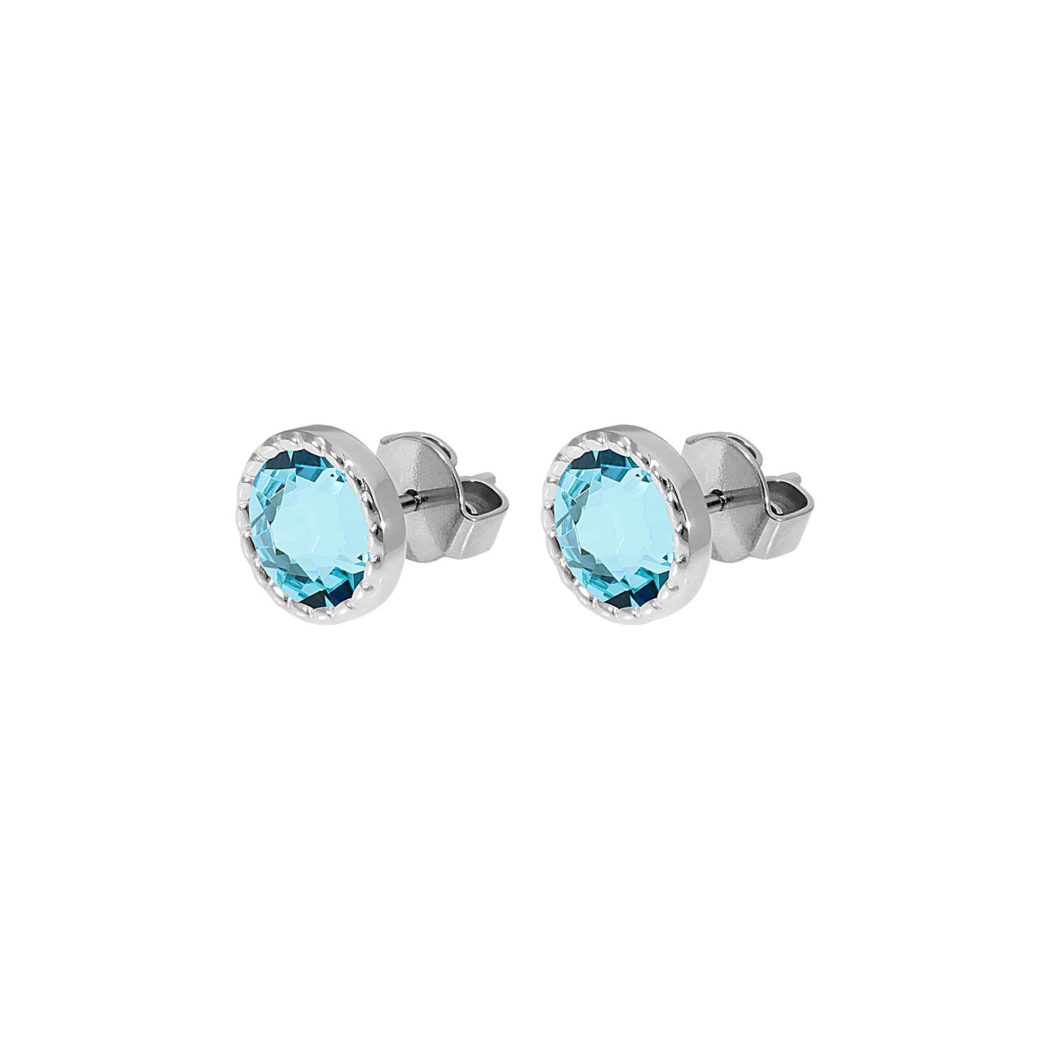 Bocconi Flat Ear Studs 9 mm - Silver