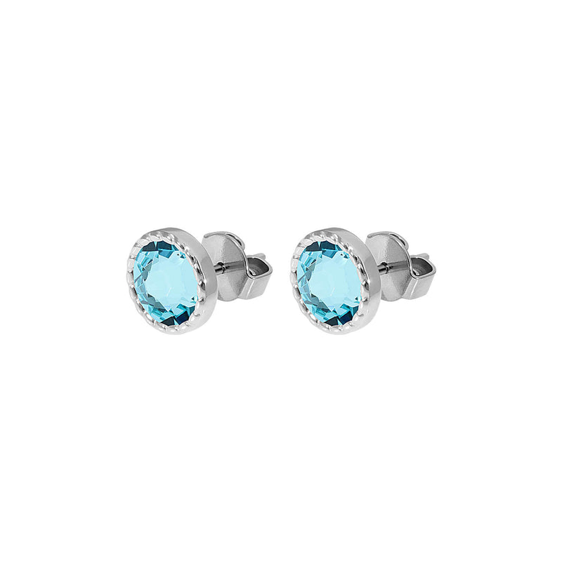 Bocconi Flat Ear Studs 9 mm - Silver