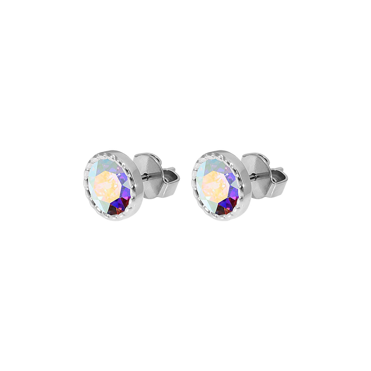 Bocconi Flat Ear Studs 9 mm - Silver