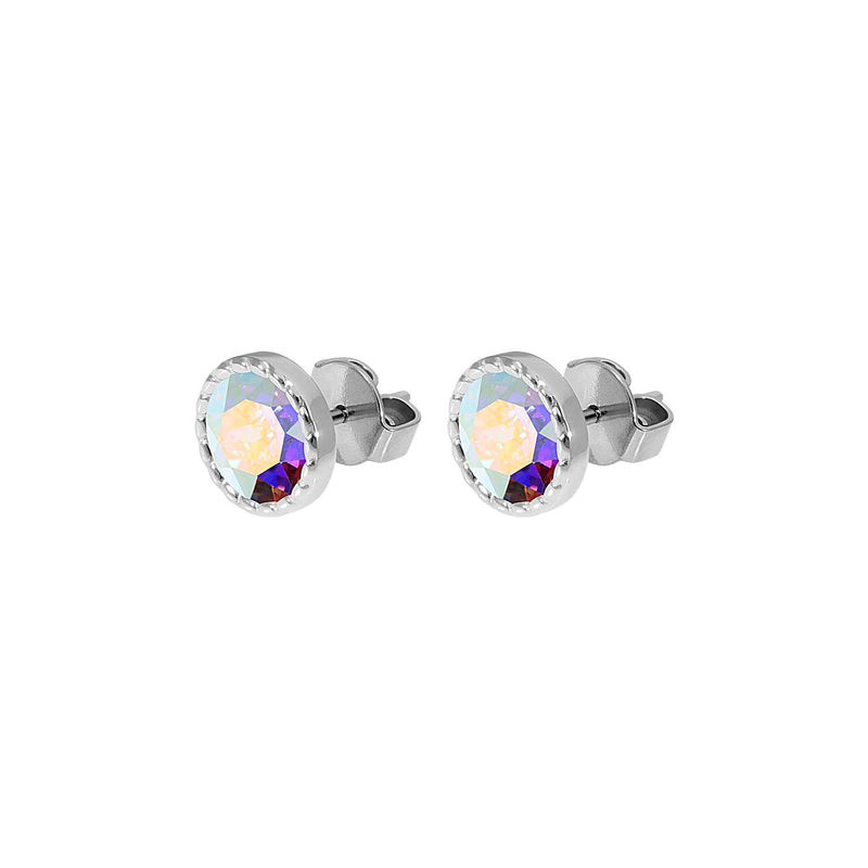 Bocconi Flat Ear Studs 9 mm - Silver
