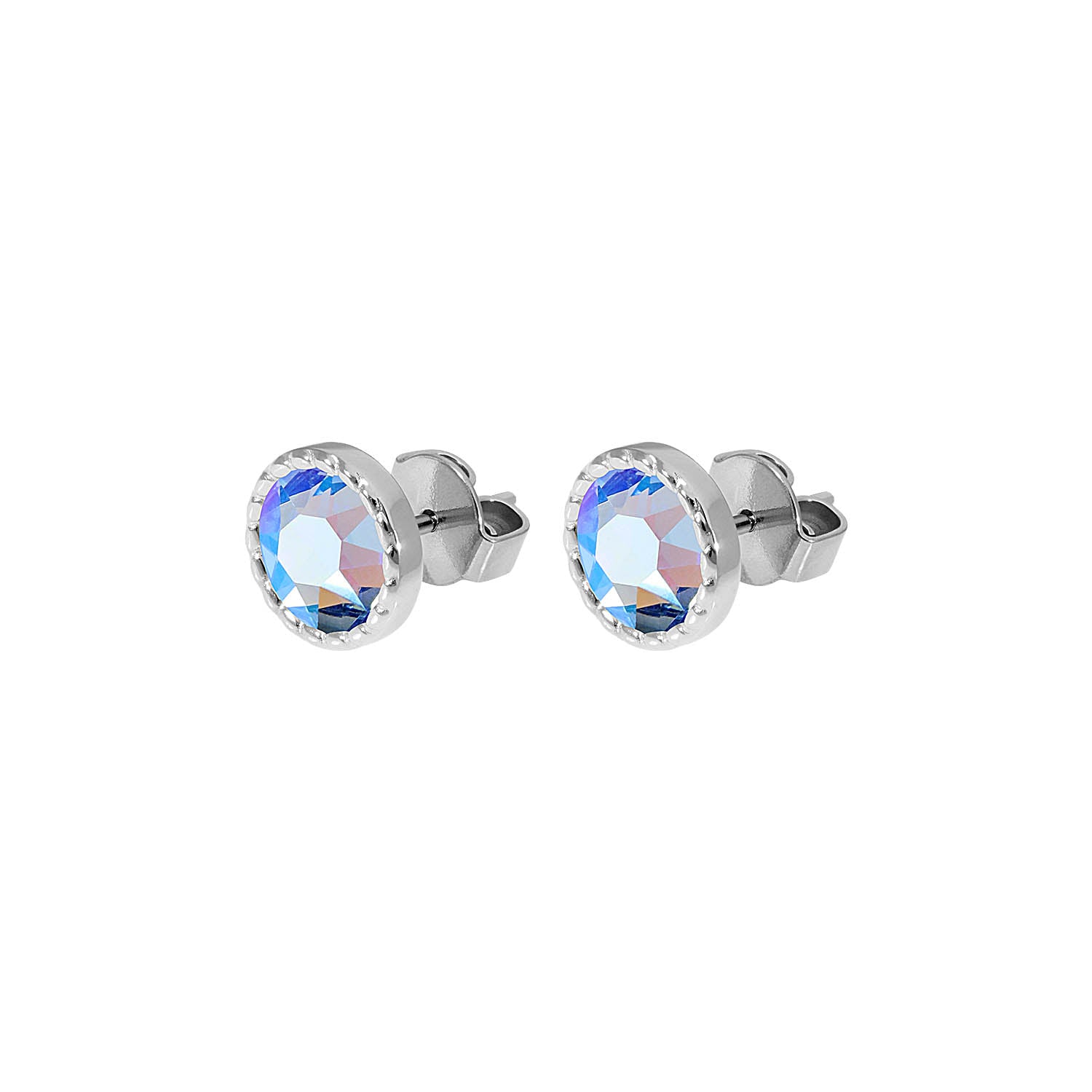 Bocconi Flat Ear Studs 9 mm - Silver